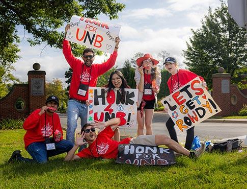 MUC students showing school spirit